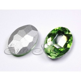Кристалл ювелирный "Овал" 13х18мм (стекло) RGLA-A008-13x18mm-M цв.01 